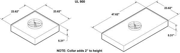 Terminal DIffuser Dimensions for HEPA Fan Units